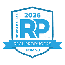North Dallas Real Producers Top 50 2026 award mark